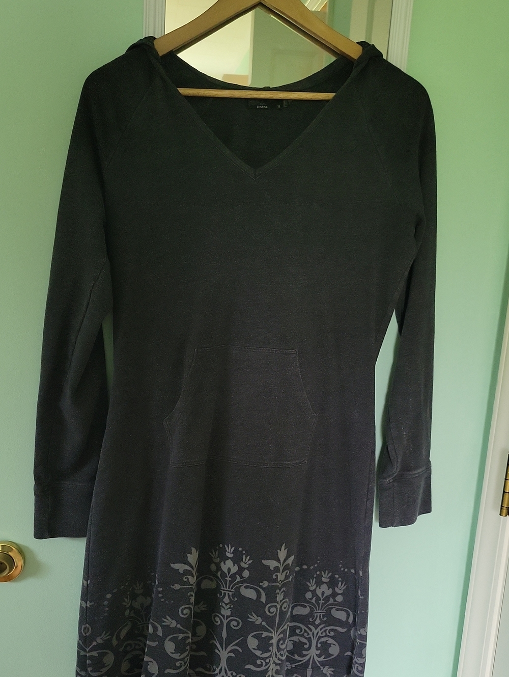 Prana Charcoal Hooded Tunic/Dress-- Women's Size Medium